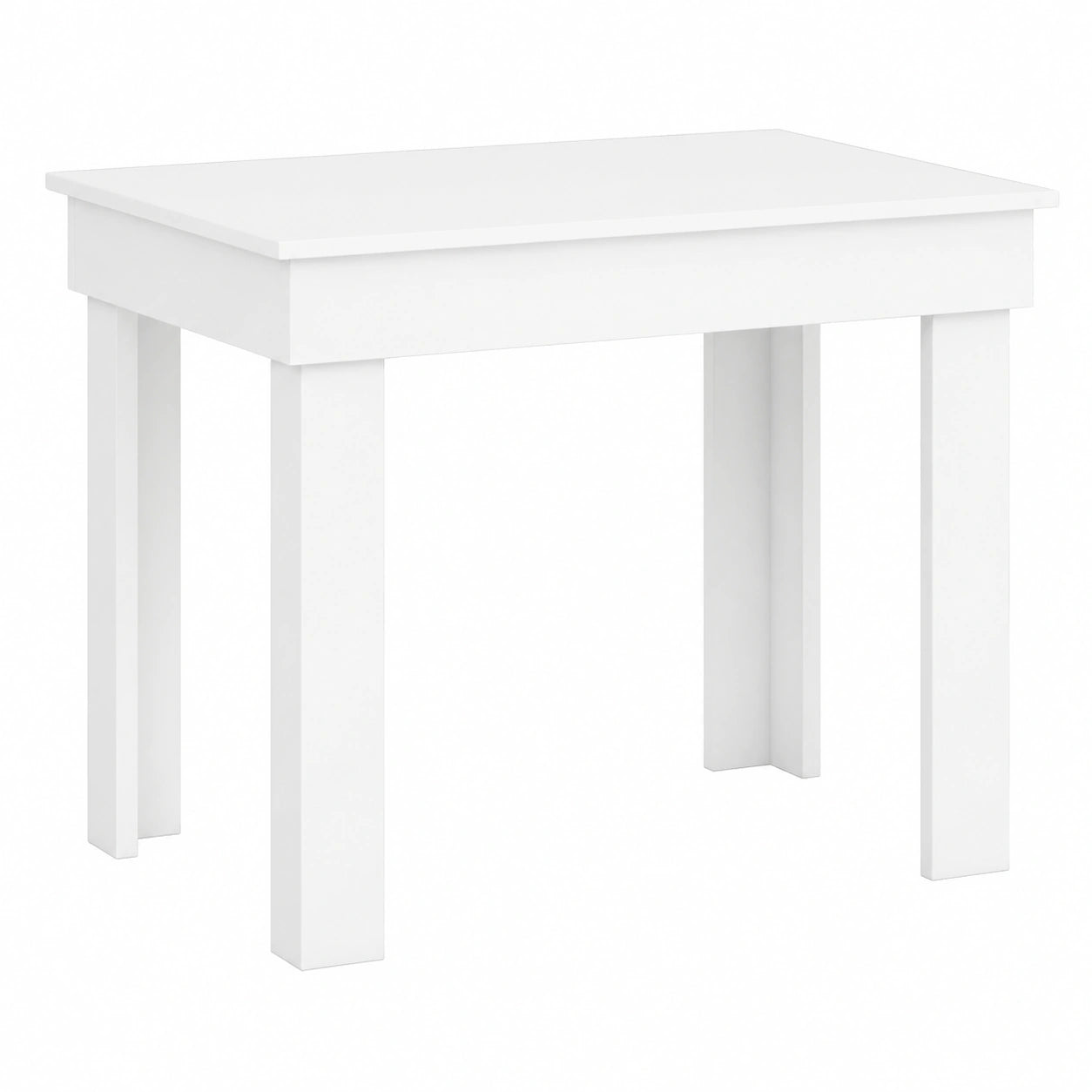 Table de salle ¨¤ manger minimaliste, petit format, blanc et ch¨ºne dor¨¦