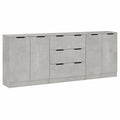 Buffets et Armoires de Rangement Gris B¨¦ton en Bois Composite