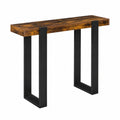 Console en Bois avec Finition Vieillie et Noire