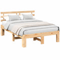 Cadre de lit en pin massif 140x190 cm design minimaliste