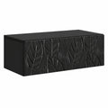 Table d'appoint murale noire pour salon, meuble de rangement compact