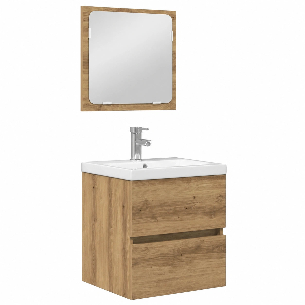 Ensemble de Salle de Bain Moderne avec Rangement Mural