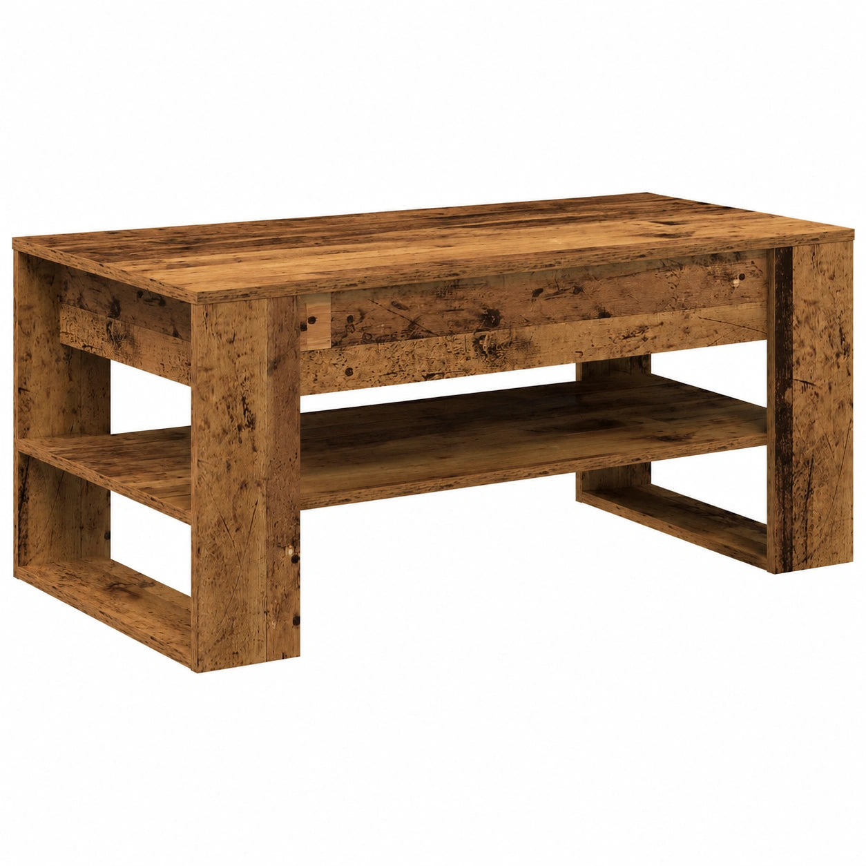 Table de Salon en Bois Recycl¨¦ 102 x 55 x 45 cm, Design Minimaliste ¨¦l¨¦gant