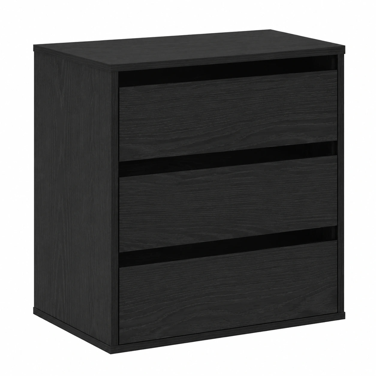 Commode ¨¤ Tiroirs Bois Noir 61x41x58 cm, Rangement Moderne et Minimaliste