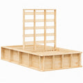 Cadre de lit en bois massif 90 x 200 cm marron, design minimaliste moderne