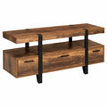 Meuble TV 113 cm avec tiroirs en bois et pieds ¨¦pingle