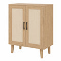 Buffet haut en rotin et MDF pour salon ou chambre, 69 x 38 x 88 cm