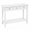 Console blanche moderne en MDF avec 3 tiroirs