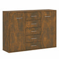 Buffet Armoire Lat¨¦rale en Ch¨ºne Fum¨¦ 88x30x65 cm