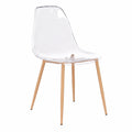 Lot de 4 chaises modernes transparentes pour salle ¨¤ manger