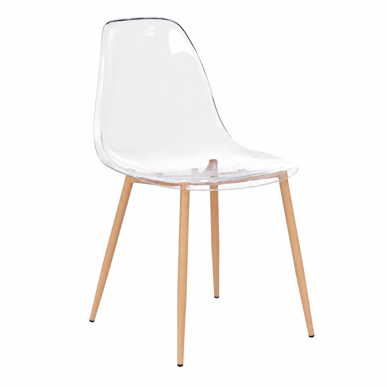 Lot de 4 chaises modernes transparentes pour salle ¨¤ manger