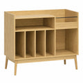 Meuble de Rangement Vinyle Style Vintage en Bois