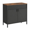 Buffet de Rangement en M¨¦tal avec Portes ¨¤ Fermeture Magn¨¦tique