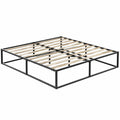 Cadre de lit minimaliste en bois 140x200 avec sommier