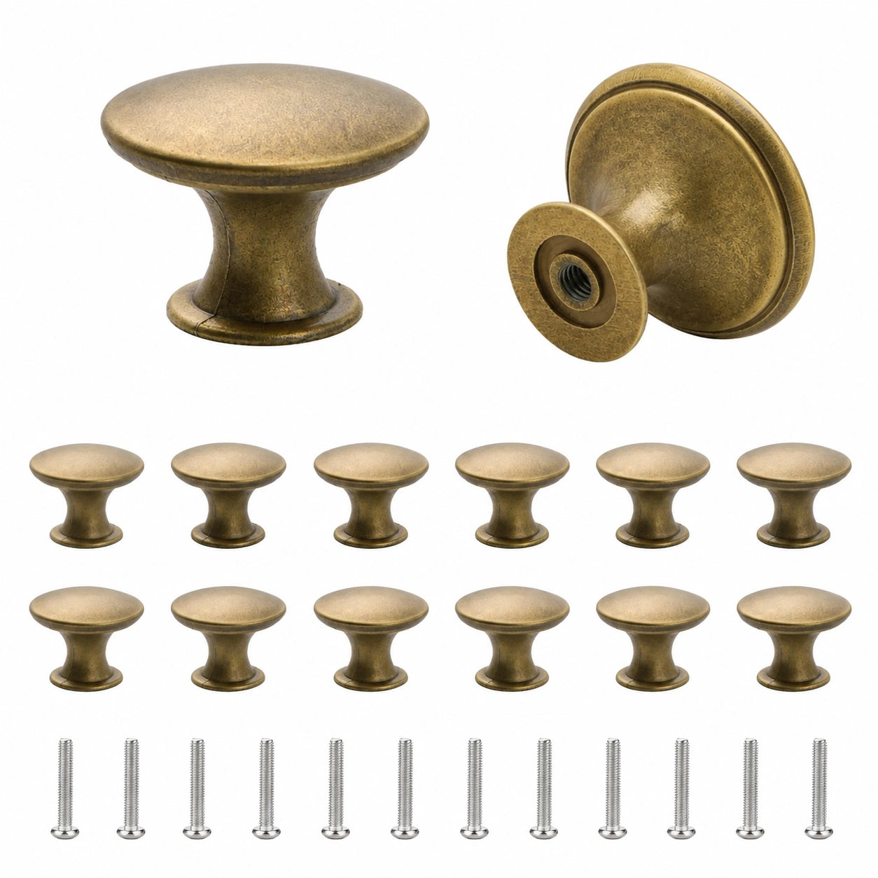 Boutons de Meuble en Laiton Antique pour Placards et Armoires