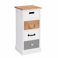 Chiffonnier en Bois Massif avec 4 Tiroirs pour Chambre ou Salle de Bain