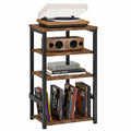 Meuble Vintage pour Vinyles et ¨¦quipement Audio, 4 Niveaux de Rangement