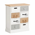 Commode en Bois Massif avec 8 Tiroirs Style Shabby Chic