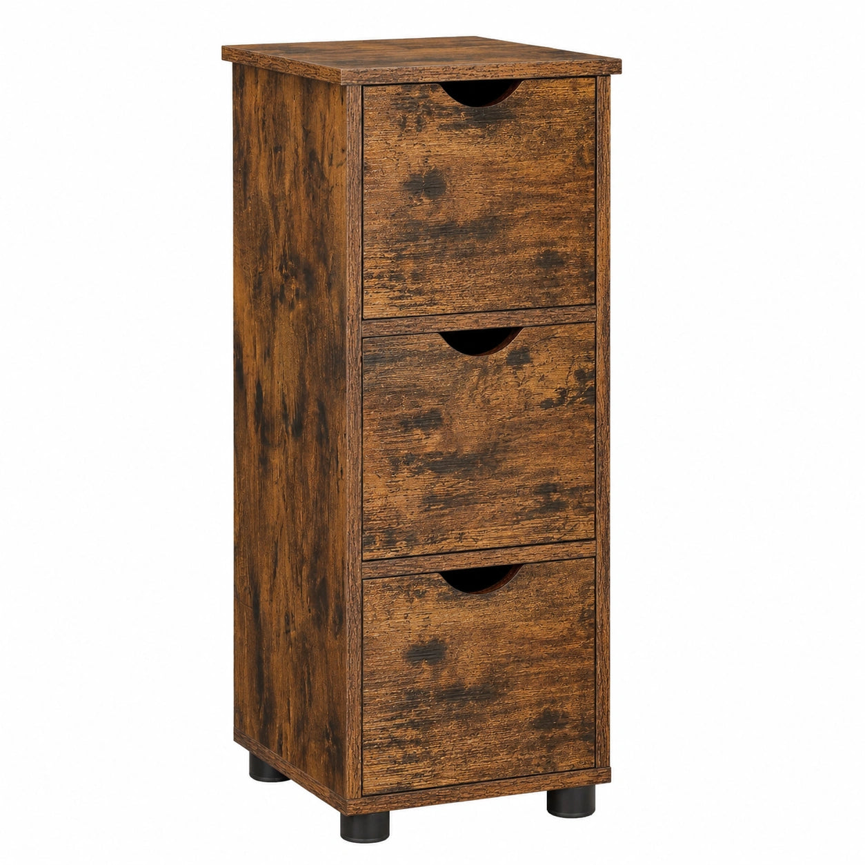 Armoire de Salle de Bain Moderne avec Tiroirs, Rustique