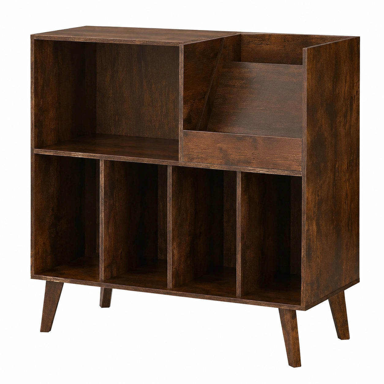 Meuble de rangement pour disques vinyles avec ¨¦tag¨¨res