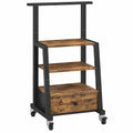 Support TV mobile avec ¨¦tag¨¨re et tiroir en tissu, ¨¦cran 32-60 pouces