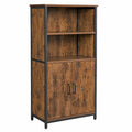 Meuble de Rangement Moderne avec ¨¦tag¨¨res R¨¦glables en Marron Rustique
