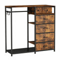 Commode avec ¨¦clairage LED, 6 Tiroirs en Tissu pour Chambre et Salon