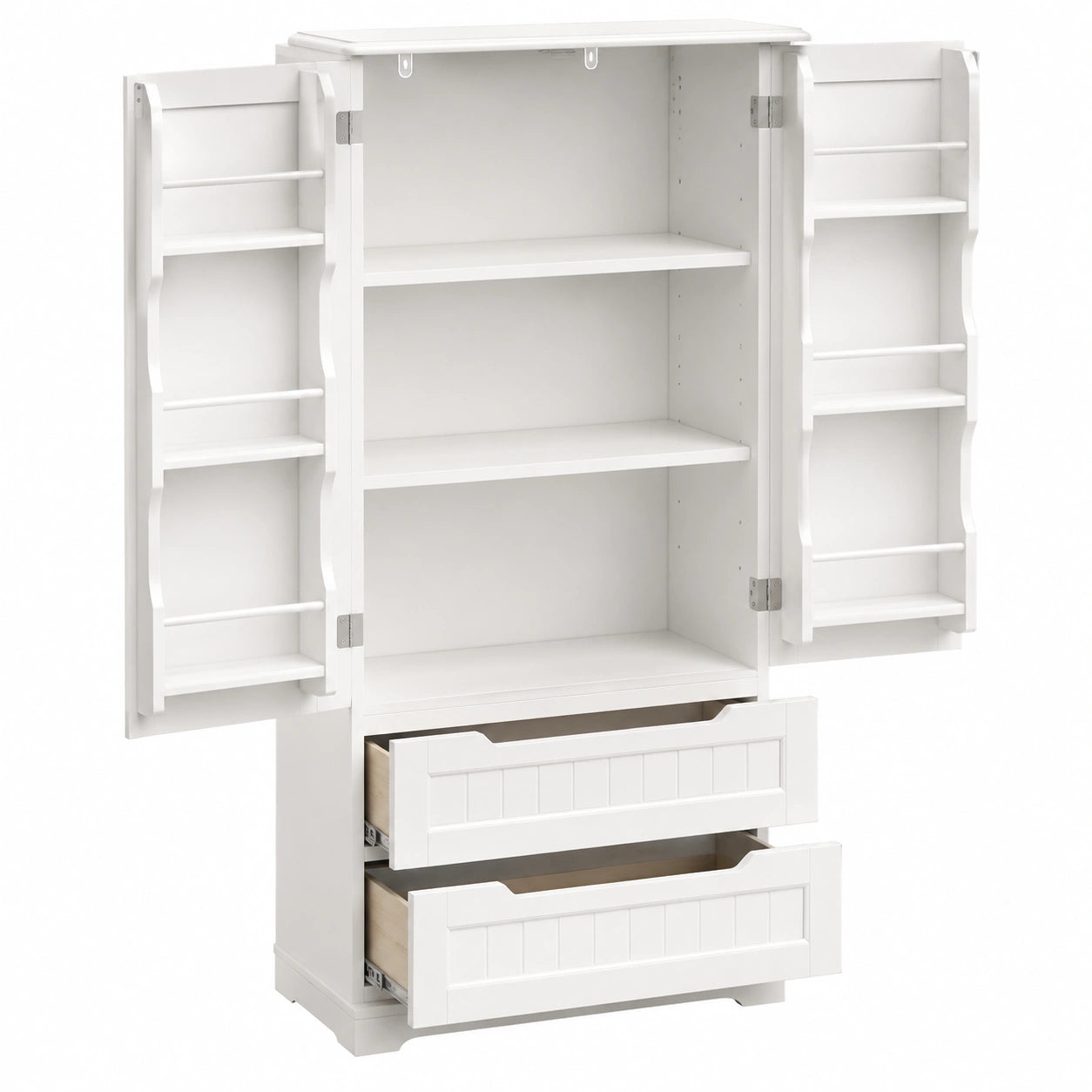 Buffet de Cuisine avec Tiroirs et Portes, Meuble Polyvalent pour Int¨¦rieur